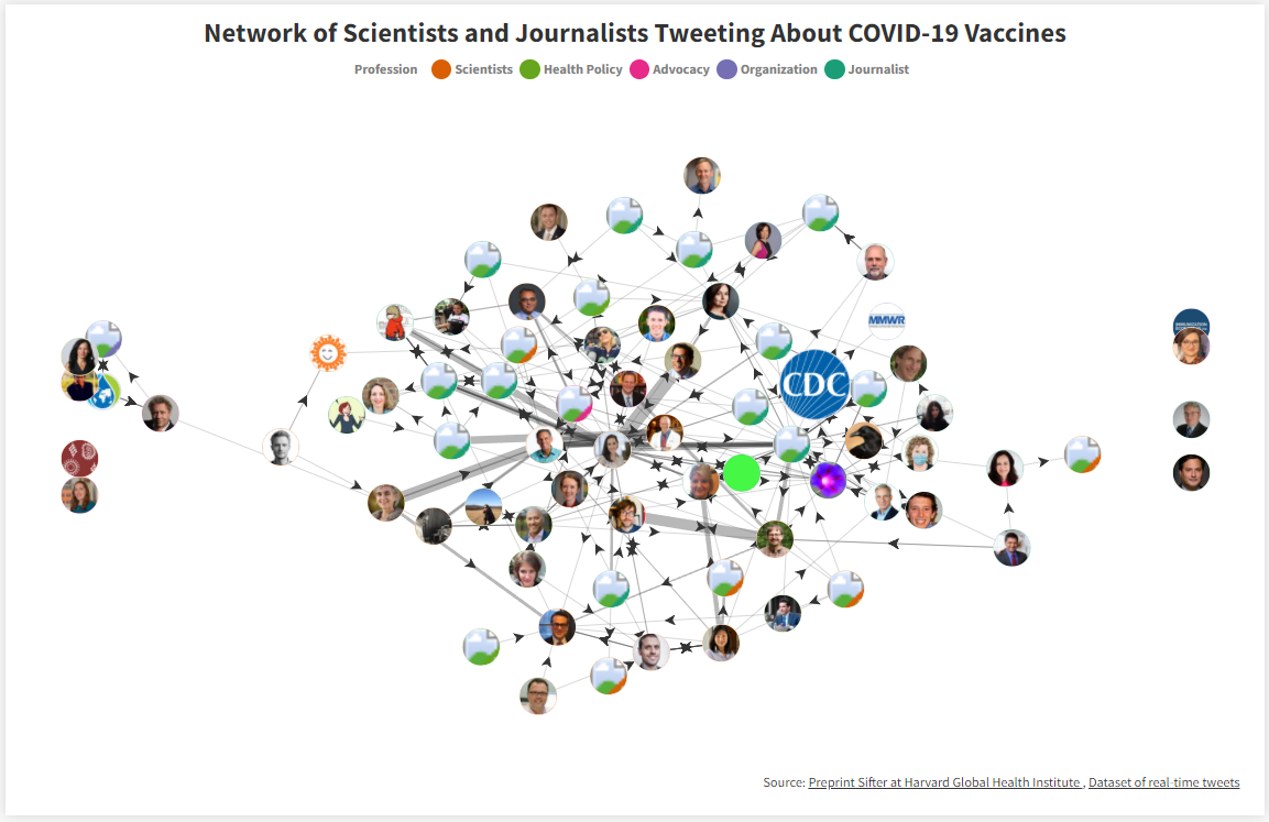 network visualization of COVID-19 experts on Twitter