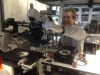 Tom Dimiduk constructing a microscope (March 3, 2014. Photo credit V. R. Horowitz)